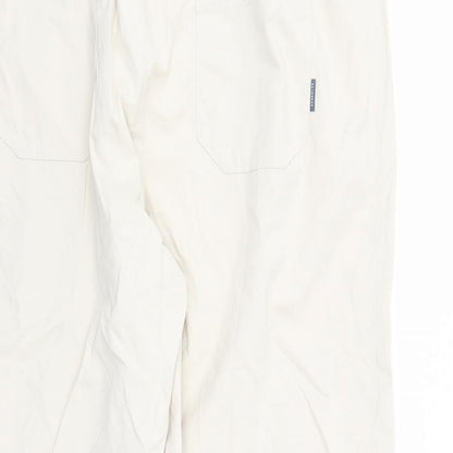 GOODMOVE Womens Beige Polyester Track Pants Trousers Size 22 L27 in Regular Drawstring - Elasticated Waist Pockets