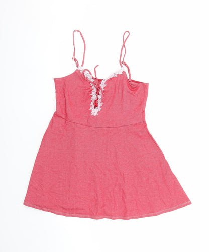 Divided by H&M Womens Red Viscose Fit & Flare Size 16 V-Neck Pullover