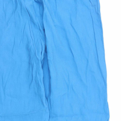 Womens UK Size 22 Marks and Spencer Regular Fit Carrot Blue Trousers