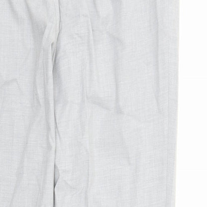 Autograph Mens Grey Polyester Dress Pants Trousers Size 38 in L32 in Regular Zip - Elasticated Waist Long Leg