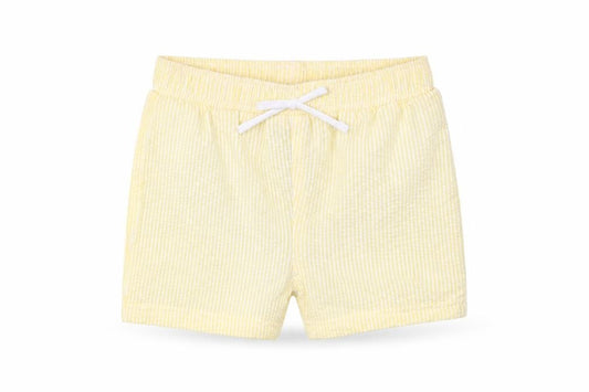 Marks and Spencer Boys Yellow Striped Cotton Sweatpants Trousers Size 12-18 Months - Elasticated Waist Swim Shorts