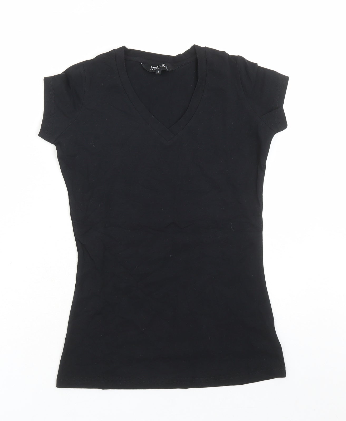 Womens UK Size S Spirit of Arabia Black Basic T-Shirt