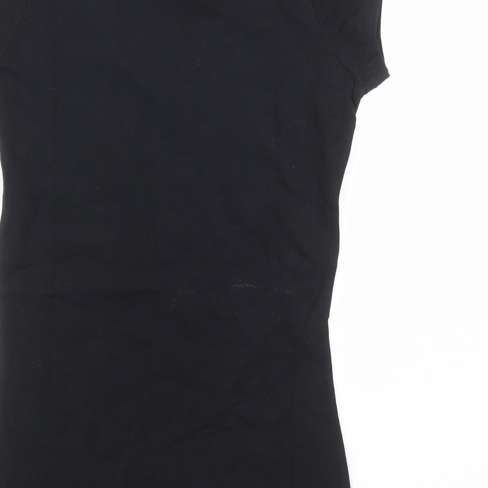 Womens UK Size S Spirit of Arabia Black Basic T-Shirt