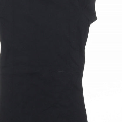 Womens UK Size S Spirit of Arabia Black Basic T-Shirt