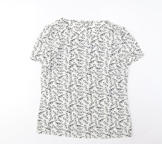 Womens UK Size 8 Marks and Spencer White Basic T-Shirt