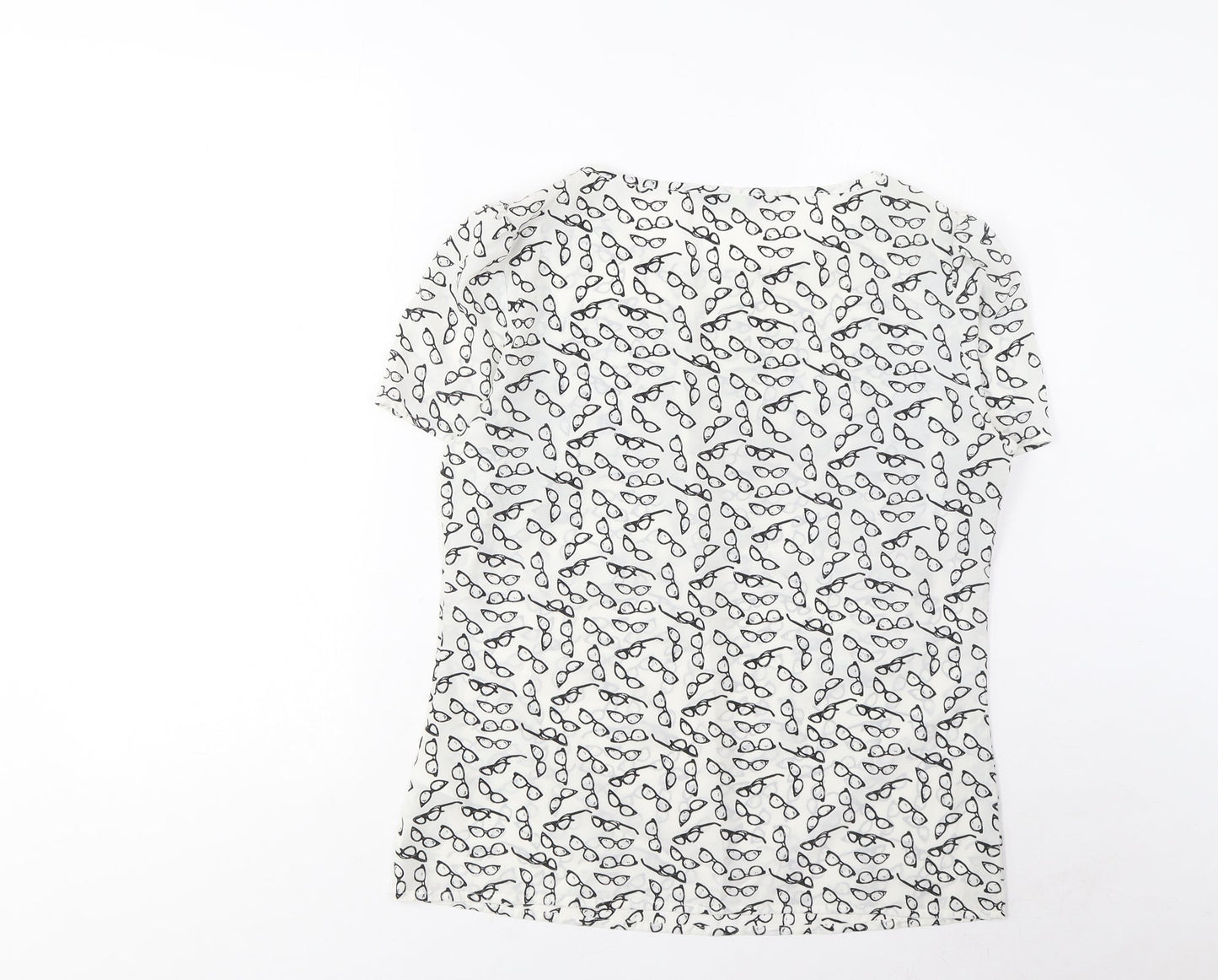 Womens UK Size 8 Marks and Spencer White Basic T-Shirt