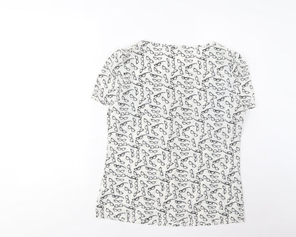 Womens UK Size 8 Marks and Spencer White Basic T-Shirt