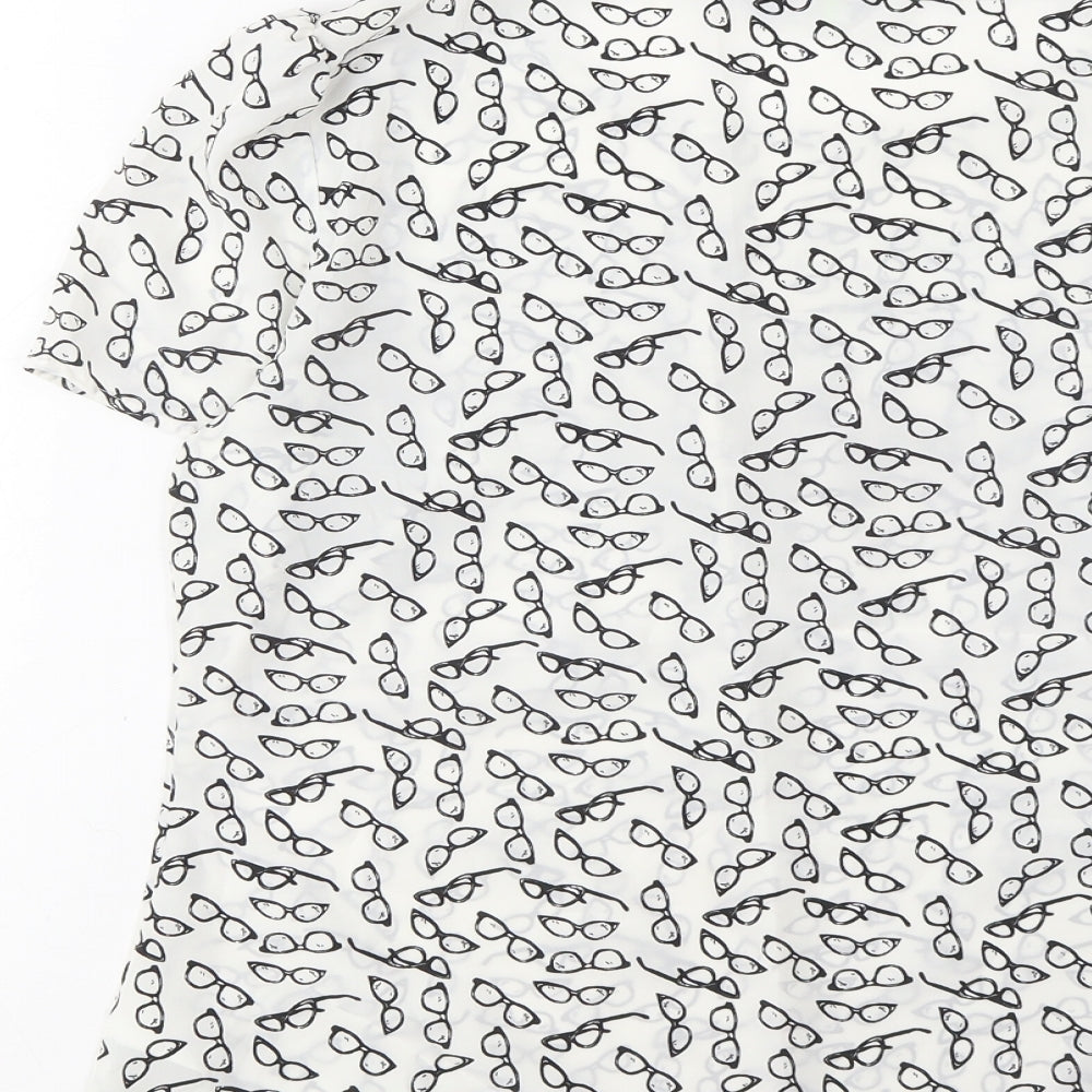 Womens UK Size 8 Marks and Spencer White Basic T-Shirt