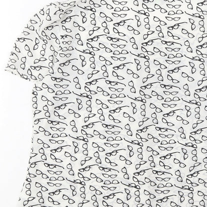 Womens UK Size 8 Marks and Spencer White Basic T-Shirt