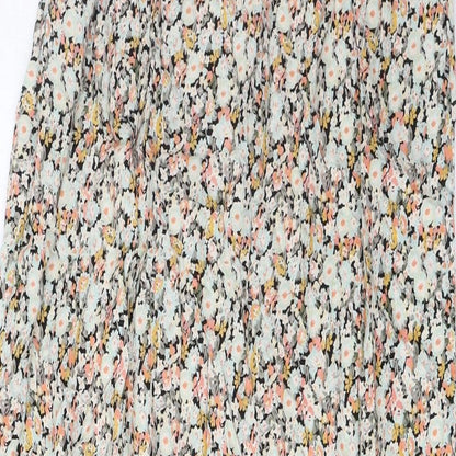 LTS Womens Multicoloured Floral Viscose A-Line Size 12 V-Neck Pullover - Pleated