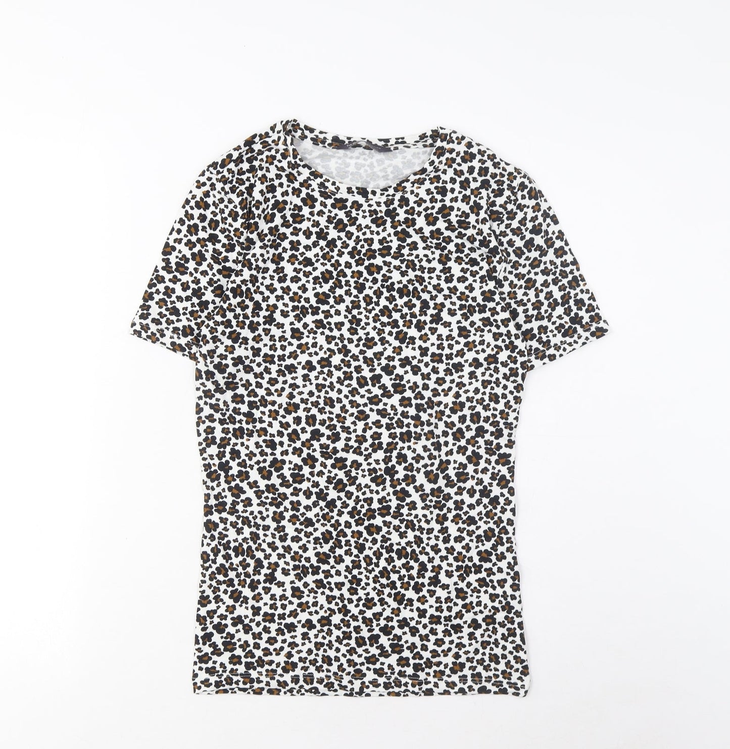 Womens UK Size 6 Marks and Spencer Brown Basic T-Shirt