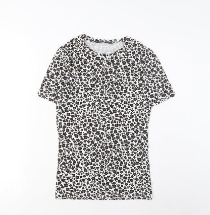 Womens UK Size 6 Marks and Spencer Brown Basic T-Shirt