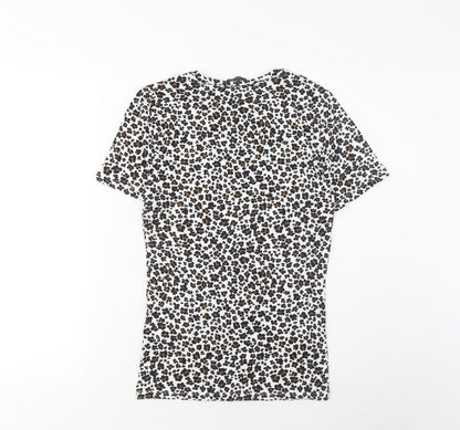 Womens UK Size 6 Marks and Spencer Brown Basic T-Shirt