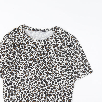 Womens UK Size 6 Marks and Spencer Brown Basic T-Shirt