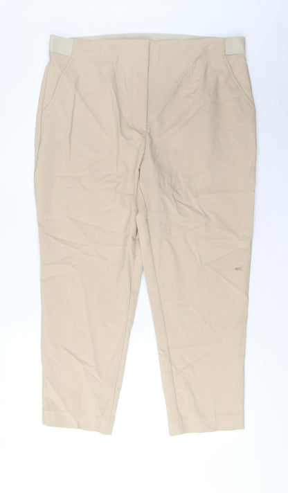 Womens UK Size 18 Marks and Spencer Regular Fit  Beige Trousers