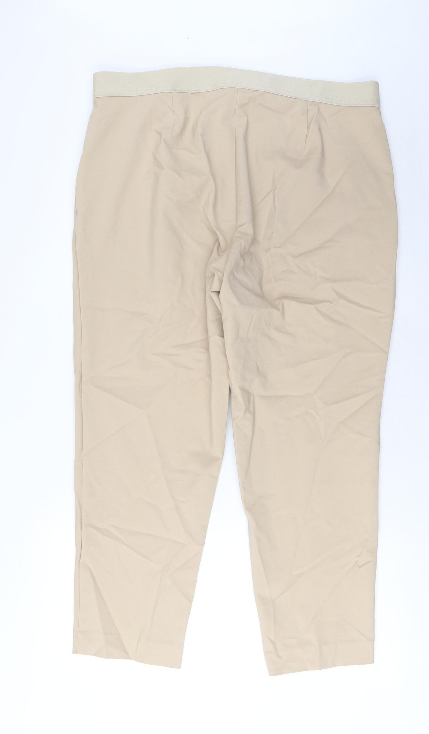 Womens UK Size 18 Marks and Spencer Regular Fit  Beige Trousers