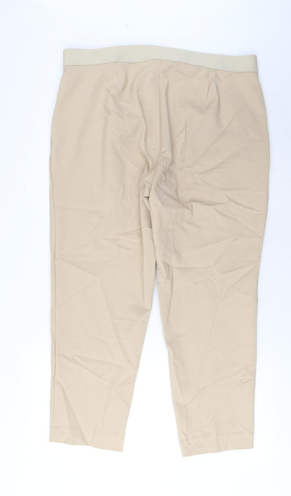Womens UK Size 18 Marks and Spencer Regular Fit  Beige Trousers
