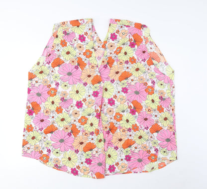 Womens UK Size 24 Marks and Spencer Multicoloured Basic Tank