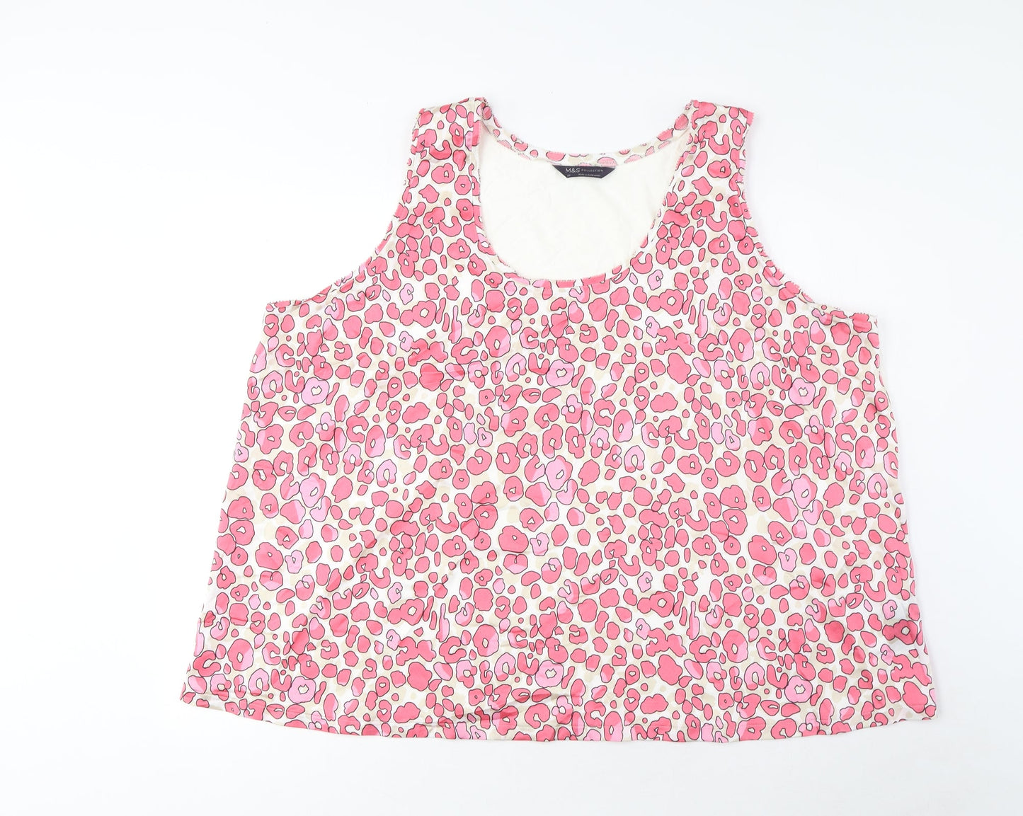 Womens UK Size 24 Marks and Spencer Pink Basic Tank