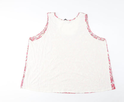 Womens UK Size 24 Marks and Spencer Pink Basic Tank