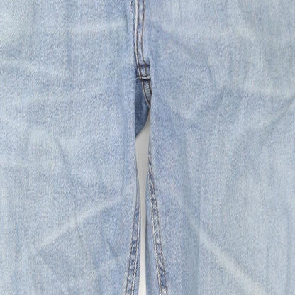 ASOS Womens Blue Cotton Skinny Jeans Size 32 in L30 in Regular Zip