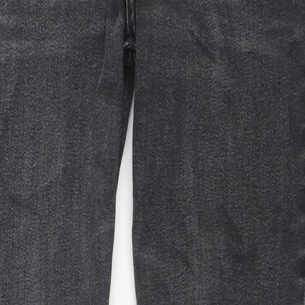 Mango Womens Grey Cotton Skinny Jeans Size 8 L24 in Regular Zip