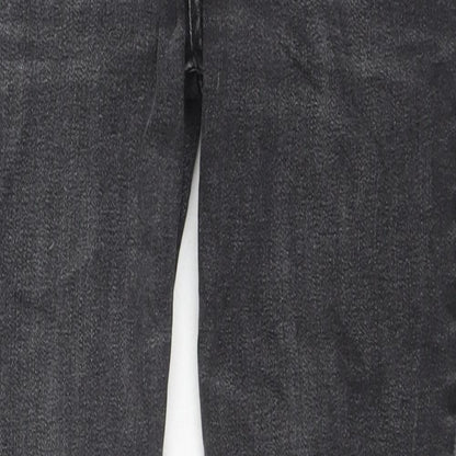 Mango Womens Grey Cotton Skinny Jeans Size 8 L24 in Regular Zip
