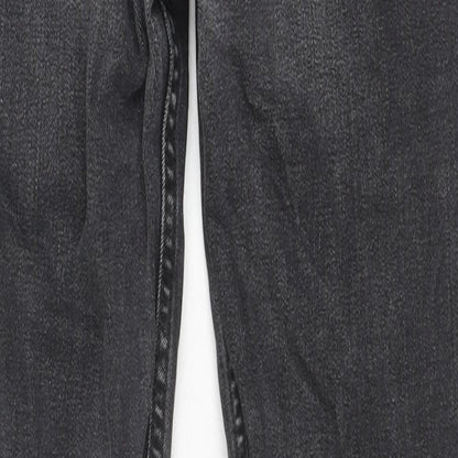 Mango Womens Grey Cotton Skinny Jeans Size 8 L24 in Regular Zip