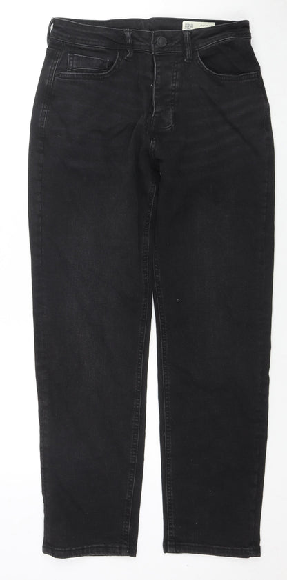 Denim & Co. Mens Blue Cotton Straight Jeans Size 30 in L30 in Regular Zip