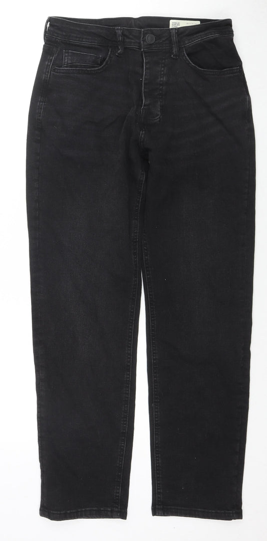 Denim & Co. Mens Blue Cotton Straight Jeans Size 30 in L30 in Regular Zip