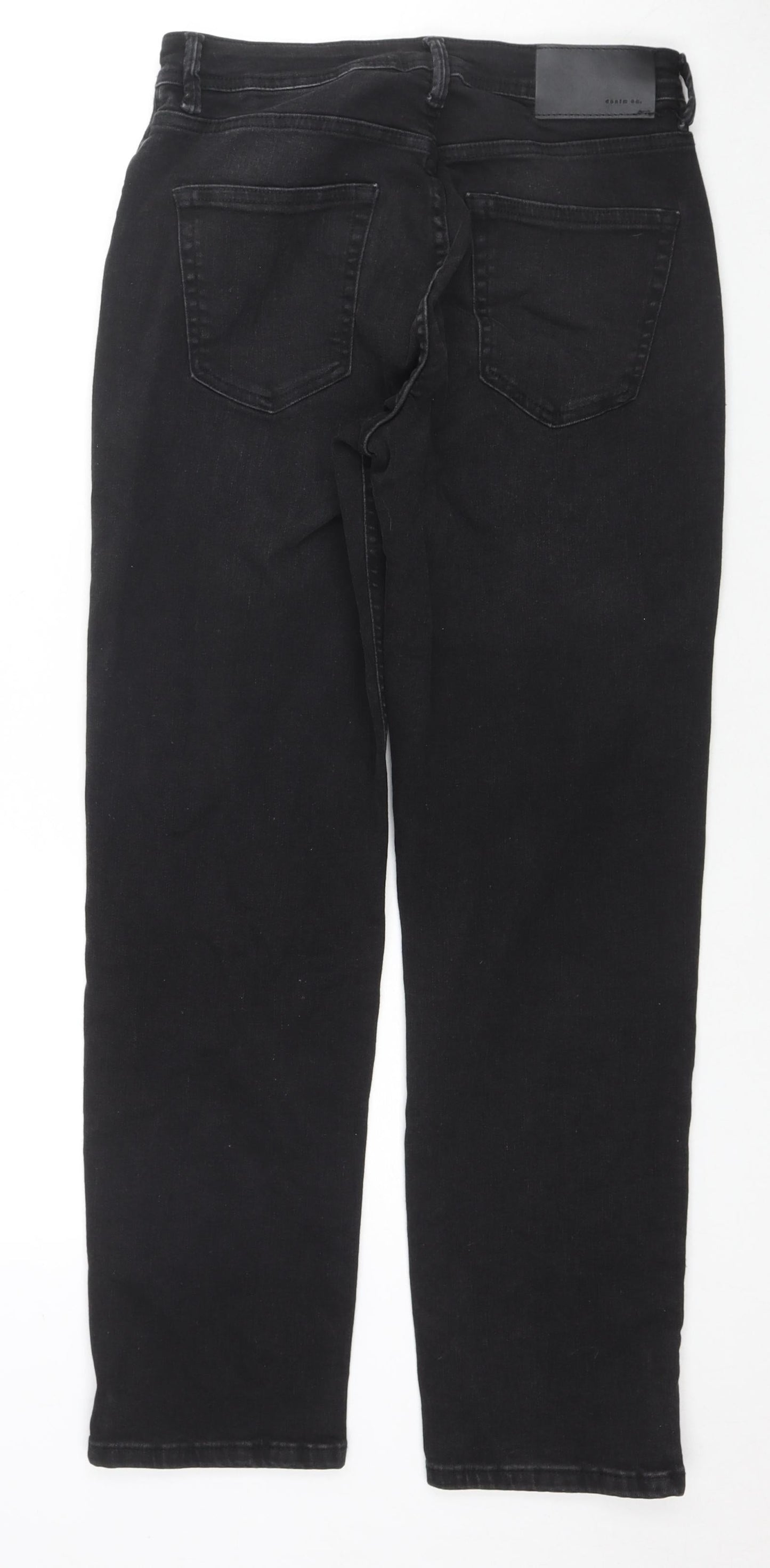 Denim & Co. Mens Blue Cotton Straight Jeans Size 30 in L30 in Regular Zip