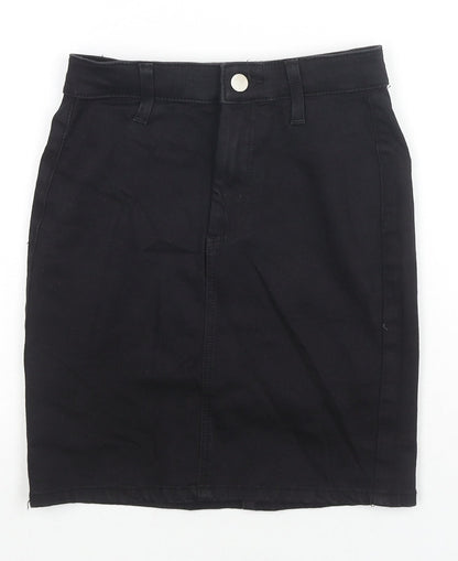 Womens UK Size 6 Topshop A-Line Denim Skirt