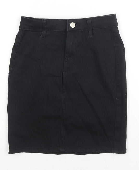 Womens UK Size 6 Topshop A-Line Denim Skirt