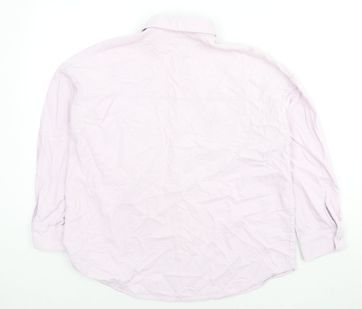 Divided by H&M Womens Pink Cotton Basic Button-Up Size XS Collared