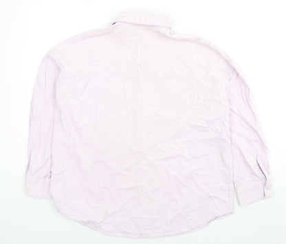 Divided by H&M Womens Pink Cotton Basic Button-Up Size XS Collared