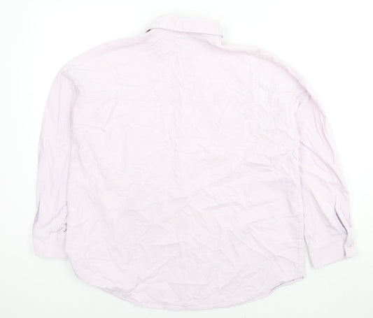 Divided by H&M Womens Pink Cotton Basic Button-Up Size XS Collared