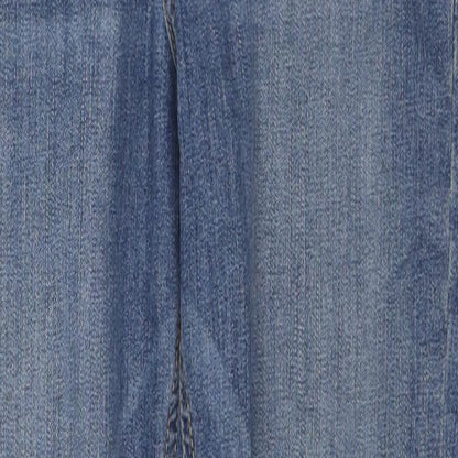 Topshop Womens Blue Cotton Skinny Jeans Size 28 L30 in Regular Zip