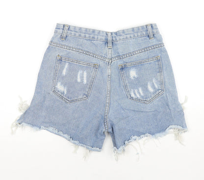 Womens UK Size 10 Momokrom Regular Fit Cut-Off Shorts
