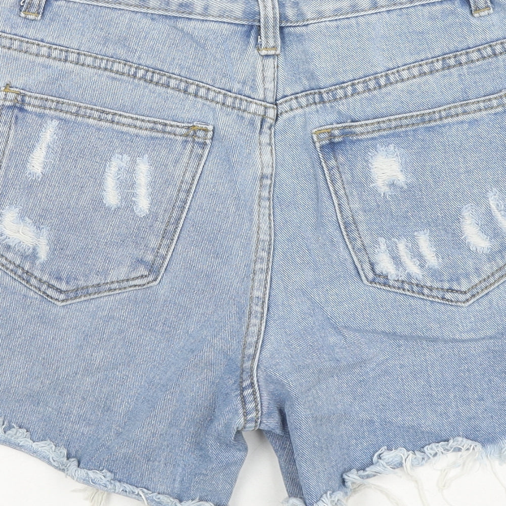 Womens UK Size 10 Momokrom Regular Fit Cut-Off Shorts