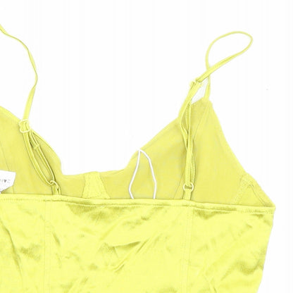 Womens UK Size M Zara Green Camisole Tank