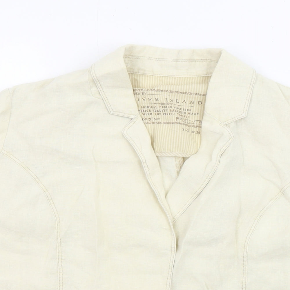Womens UK Size 10 River Island Ivory Jacket