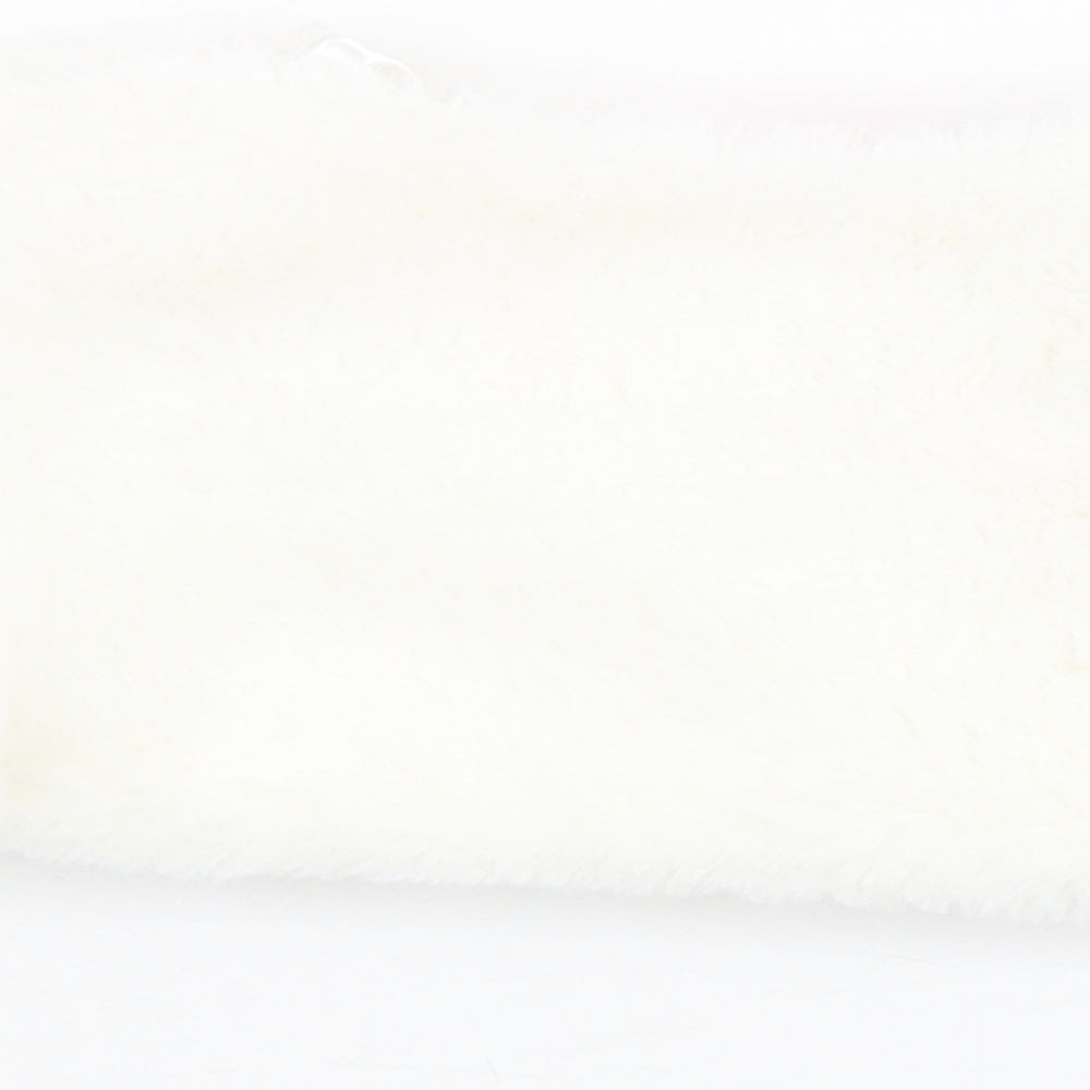Cutey Couture Girls Ivory Basic Jacket Jacket Size 6-9 Months Button - Faux Fur, Size 6-12