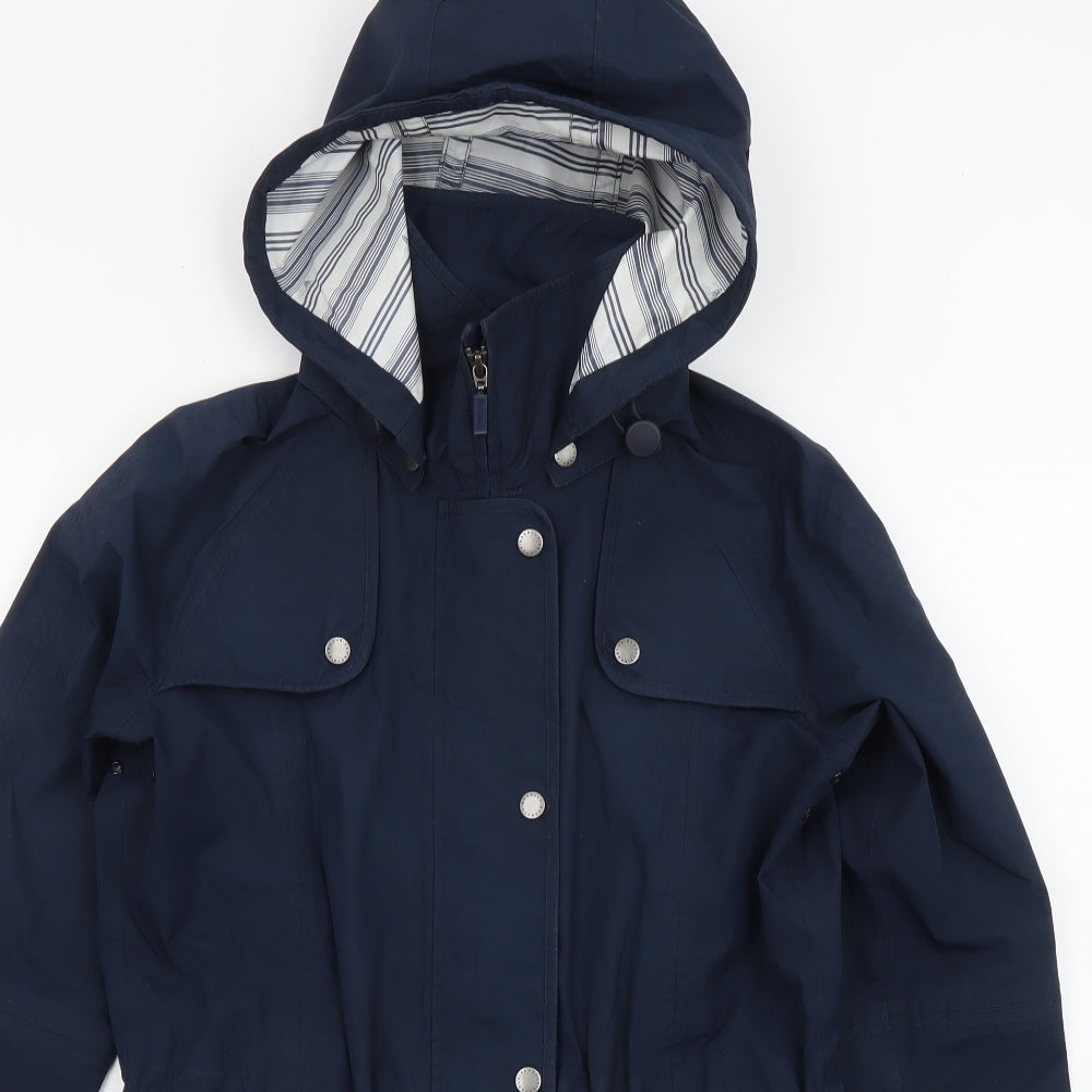 Barbara Womens Blue Jacket Size 10 Zip
