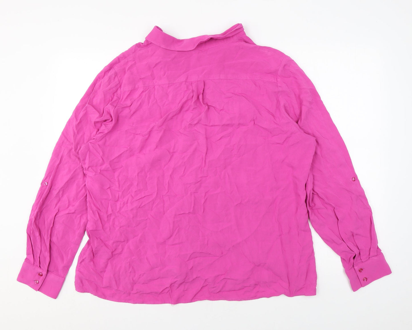 Womens UK Size 2 Hawes & Curtis Pink Basic Button-Up
