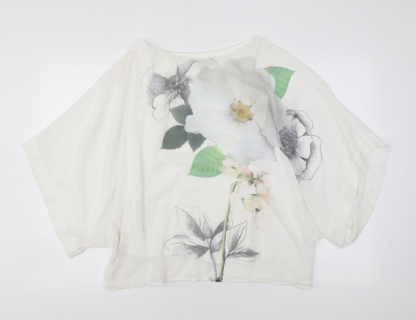Womens UK Size S Phase Eight White Basic Blouse