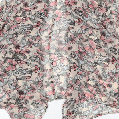 Womens UK Size M Apricot Pink Kimono Blouse