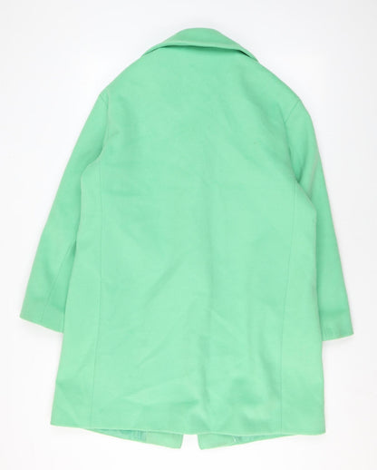 Womens UK Size 12 Marks and Spencer Green Overcoat