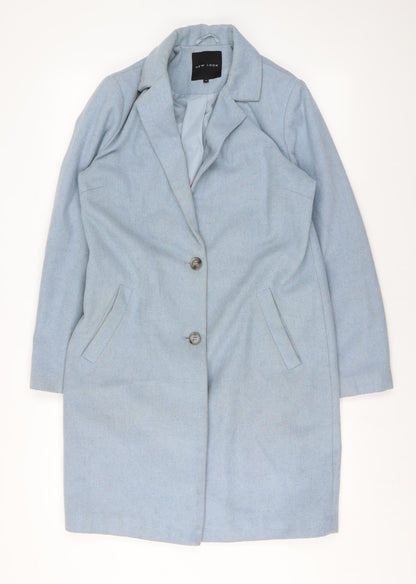 Womens UK Size 10 New Look Blue Overcoat