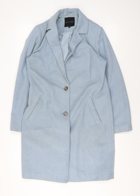 Womens UK Size 10 New Look Blue Overcoat