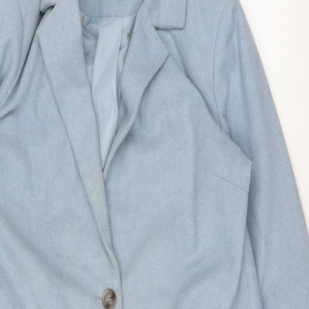 Womens UK Size 10 New Look Blue Overcoat
